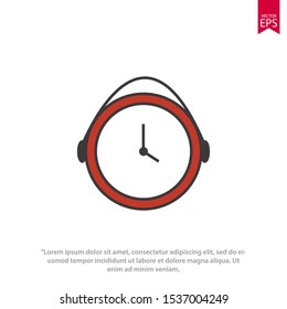 Clock icon template design. Vector illustration