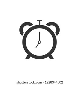 Clock icon in thick outline style. Black and white monochrome vector illustration.