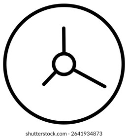 Clock icon Thin line vector design