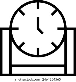 clock icon. Thin linear style design isolated on white background