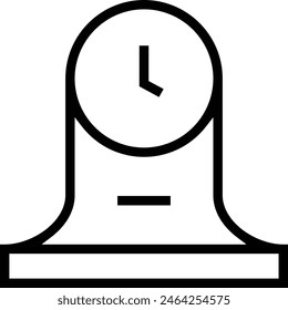 icono del reloj. Diseño de estilo lineal delgado aislado sobre fondo blanco