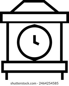 clock icon. Thin linear style design isolated on white background