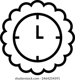 clock icon. Thin linear style design isolated on white background