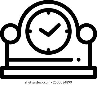 clock icon. Thin Linear Style Design Isolated On White Background