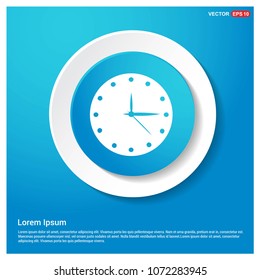 Clock Icon. Time icon Abstract Blue Web Sticker Button