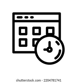 icono del reloj, hora, alarma, reloj digital. ilustraciones de diseño vectorial que sean adecuadas para su uso como elementos, sitios web, aplicaciones, banners, carteles, etc.