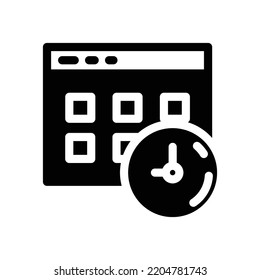 icono del reloj, hora, alarma, reloj digital. ilustraciones de diseño vectorial que sean adecuadas para su uso como elementos, sitios web, aplicaciones, banners, carteles, etc.
