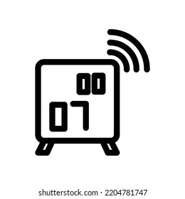 Uhrsymbol, Uhrzeit, Wecker, digitale Uhr. Vektordesign-Illustrationen, die als Elemente, Websites, Apps, Banner, Poster usw. verwendet werden können.