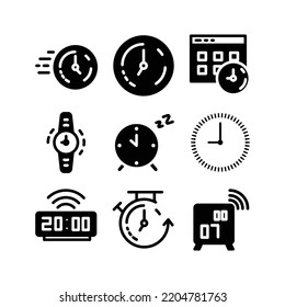 clock icon, time, alarm, digital clock. vector design illustrations that are suitable for use as elements, websites, apps, banners, posters, etc.