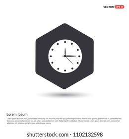 Clock Icon. Time icon Hexa White Background icon template