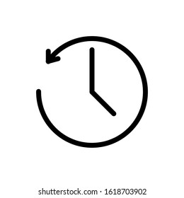 clock icon time icon hour icon vector illustration logo template for many purpose. Isolated on white background