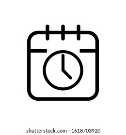 clock icon time icon hour icon vector illustration logo template for many purpose. Isolated on white background