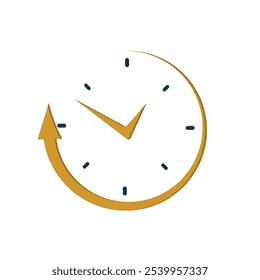 Icono de reloj. horas minutos y segundos. Símbolo de reloj sobre fondo blanco. estilo de diseño plano. para plazos, fecha, mes y año. Plantilla de diseño de Vector