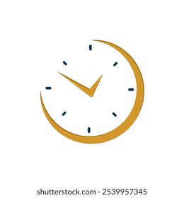 Icono de reloj. horas minutos y segundos. Símbolo de reloj sobre fondo blanco. estilo de diseño plano. para plazos, fecha, mes y año. Plantilla de diseño de Vector