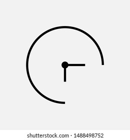 Clock Icon. Time Illustrations - Vector, Sign and Symbol for Design, Presentation, Website or Apps Elements.