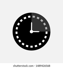 Clock Icon. Time Illustrations - Vector, Sign and Symbol for Design, Presentation, Website or Apps Elements.  