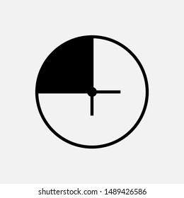 Clock Icon. Time Illustrations - Vector, Sign and Symbol for Design, Presentation, Website or Apps Elements.  