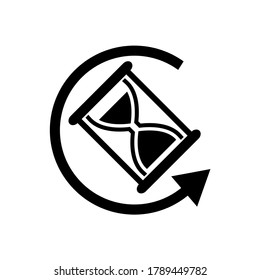 Clock icon, time logo isolated on white background