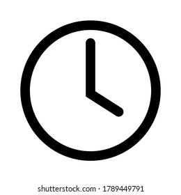 Icono de reloj, logotipo de tiempo aislado en fondo blanco
