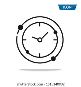 clock icon , time outline icon ,gear time isolate on white background.