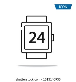 clock icon , time outline icon ,gear time isolate on white background.