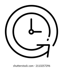 Icono de reloj. Pictograma de tiempo. Símbolo plano para web. Icono de línea. Aislado sobre fondo blanco. Vector eps10