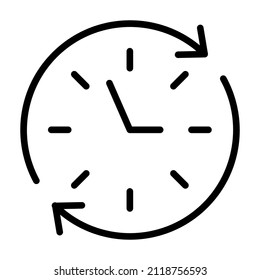Icono de reloj. Pictograma de tiempo. Símbolo plano para web. Icono de línea. Aislado sobre fondo blanco. Vector eps10