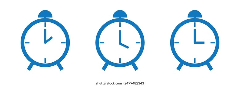 Clock icon. Time clock icon set. Wall clock vector icon. Schedule timer sign for UI designs. Watch icon .