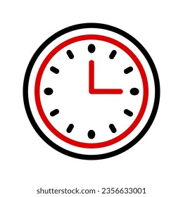 Icono de reloj. Signo de tiempo para concepto móvil y diseño web. ilustración vectorial