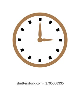 Clock icon. Time sign on white background, vector