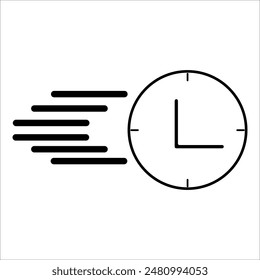 Clock icon. time icon, stylish vector clock icon and time designation. Ideal for displaying the time. 