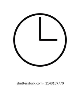 Clock icon. Time symbol