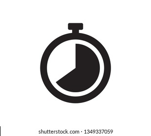 clock icon time symbol black and white