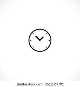 Clock icon. Clock Time symbol flat style. design web site icon, logo, app, UI. Illustration - Vector. EPS10.