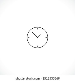 Clock icon. Clock Time symbol flat style. design web site icon, logo, app, UI. Illustration - Vector. EPS10.