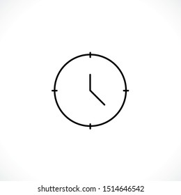Clock icon. Clock Time symbol flat style. design web site icon, logo, app, UI. Illustration - Vector. EPS10.