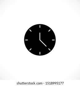 Clock icon. Clock Time symbol flat style. design web site icon, logo, app, UI. Illustration - Vector. EPS10.