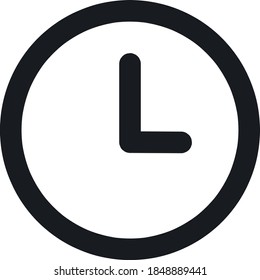 Clock icon. Time symbol on wgite background 