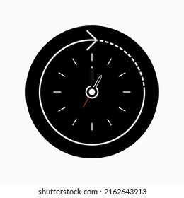 Clock Icon. Time Symbol - Vector.