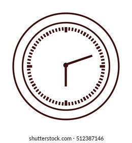 Clock icon. Time tool and instrument theme. Isolated design. Vector illustration