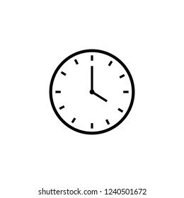 Clock icon. Time icon vector.