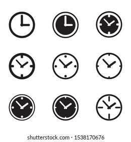 Clock icon, time icon vector