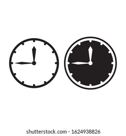 Clock icon, time icon vector