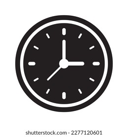 Clock icon, time vector icon.