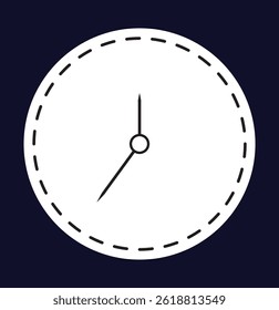 Clock icon. Time vector illustration. Wall Clock icon on a white background.