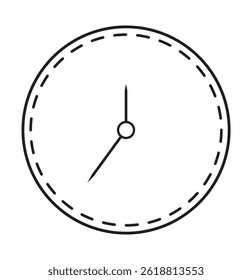 Clock icon. Time vector illustration. Wall Clock icon on a white background.