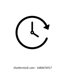 Clock icon. Time icon vector isolated