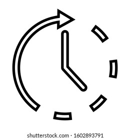 Clock icon. Timer icon. Countdown, deadline, schedule, planning symbol. Vector icon