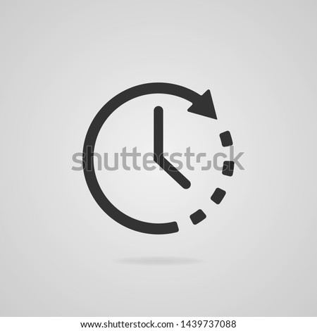 Clock icon. Timer icon. Countdown, deadline, schedule, planning symbol. Vector icon.