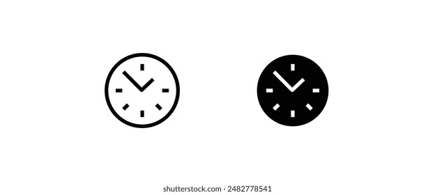 Icono del reloj, temporizador, tiempo rápido, concepto de velocidad de cronómetro, entrega rápida, servicios urgentes y exprés, fecha límite, retraso, iconos de cronómetro de alarma Botón, Vector, signo, símbolo, logotipo, ilustración, editable 